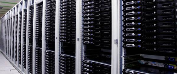 line of computer racks